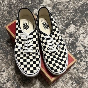 Vans Black and White Checkerboard Shoes
